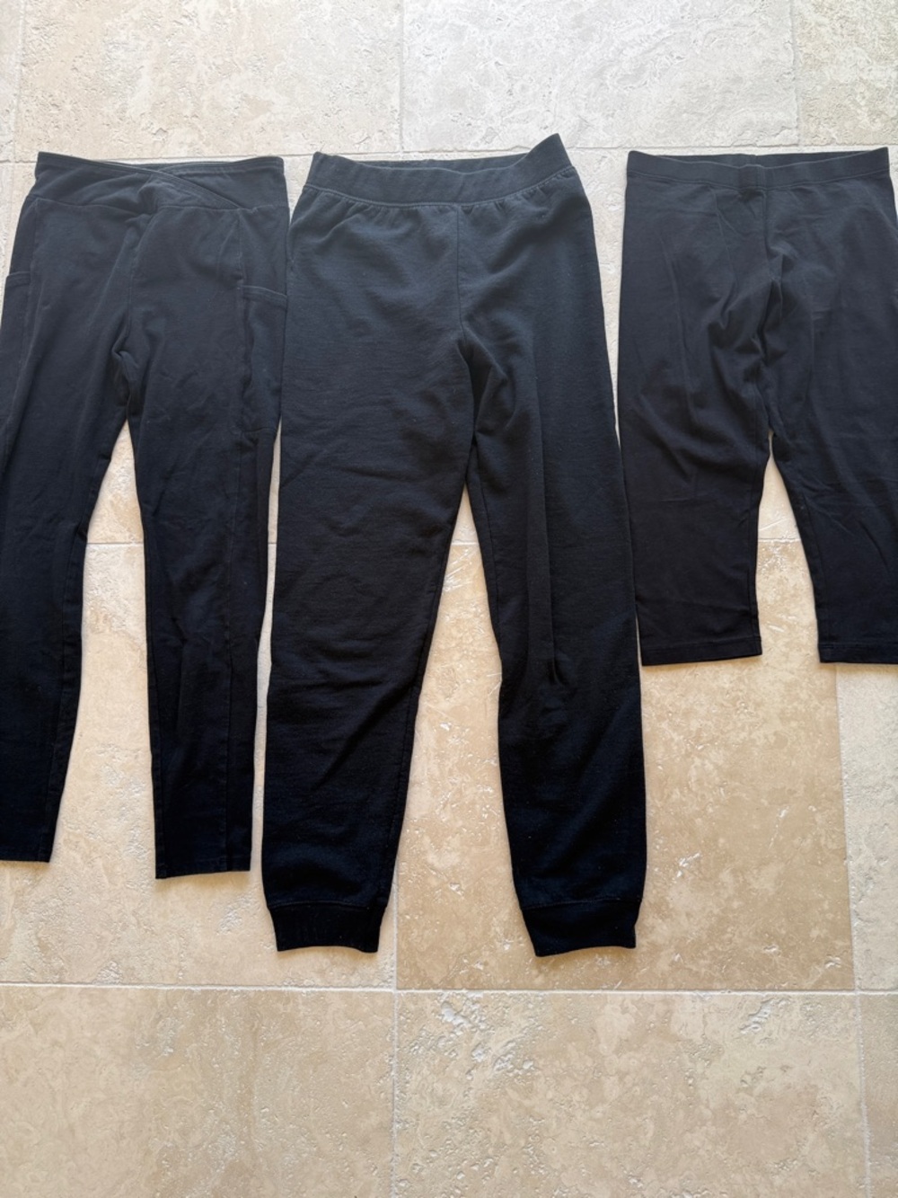 Kids Black Leggings and Jogger Pants Bundle